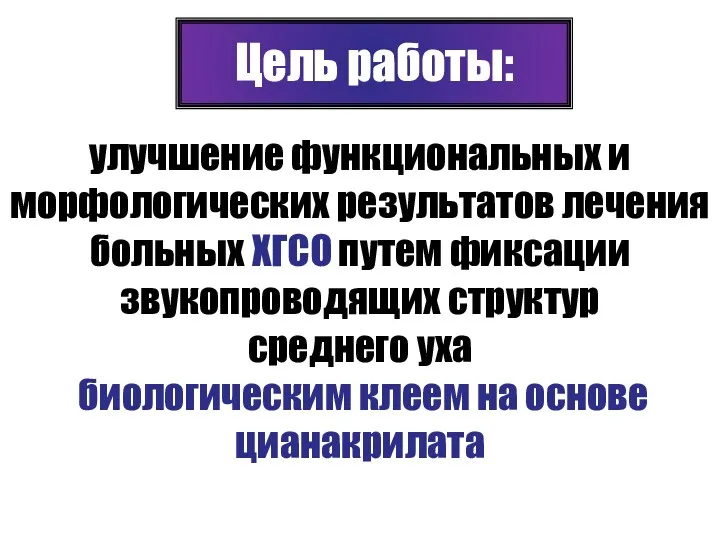 улучшение функциональных и морфологических результатов лечения больных ХГСО путем фиксации