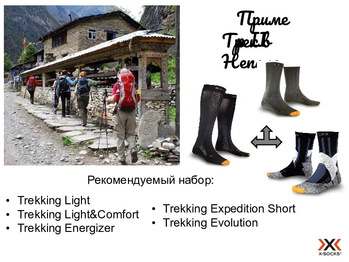 Пример II Трек в Непале Рекомендуемый набор: Trekking Light Trekking Light&Comfort Trekking Energizer