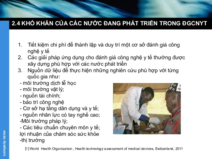 2.4 KHÓ KHĂN CỦA CÁC NƯỚC ĐANG PHÁT TRIỂN TRONG