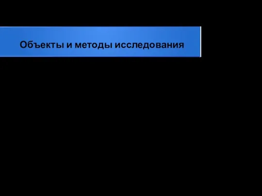 Объекты и методы исследования Объекты исследования: дети школы №18 города