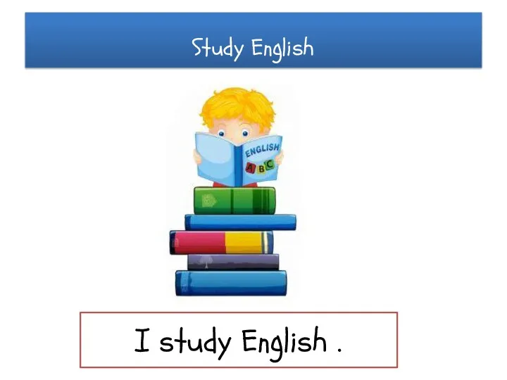 Study English I study English .