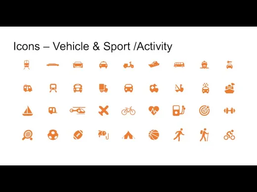 Icons – Vehicle & Sport /Activity