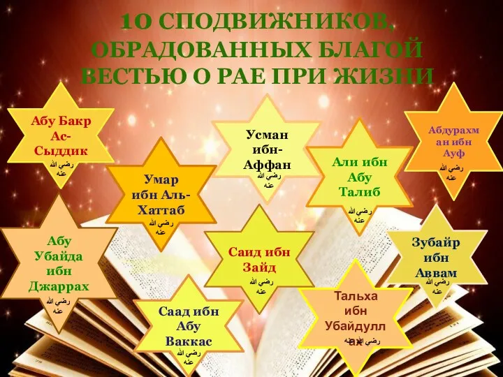 10 СПОДВИЖНИКОВ, ОБРАДОВАННЫХ БЛАГОЙ ВЕСТЬЮ О РАЕ ПРИ ЖИЗНИ Абу