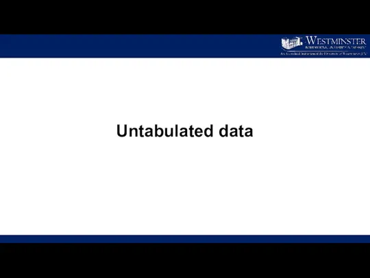 Untabulated data