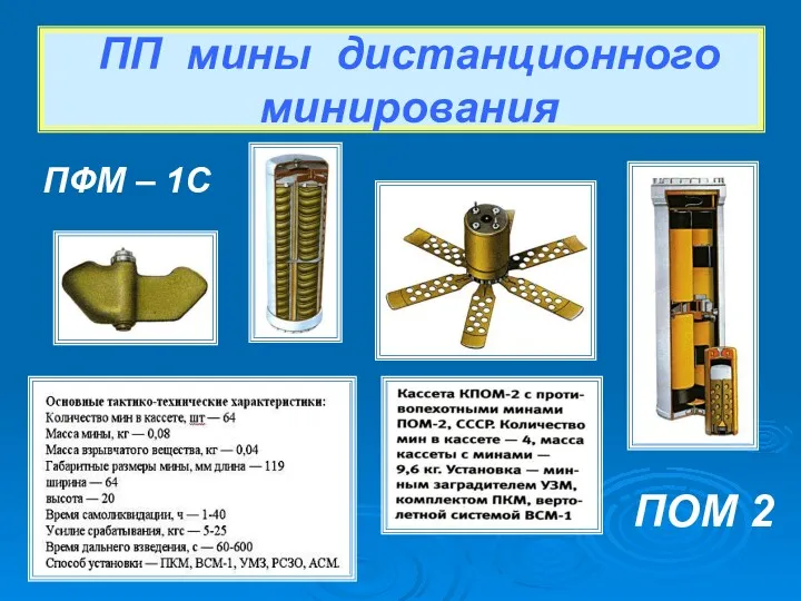 ПП мины дистанционного минирования ПОМ 2 ПФМ – 1С