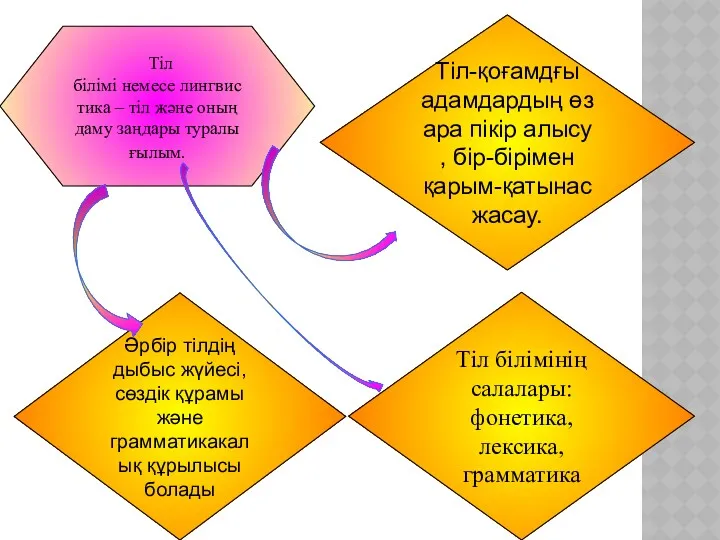 Тіл білімі немесе лингвистика – тіл және оның даму заңдары