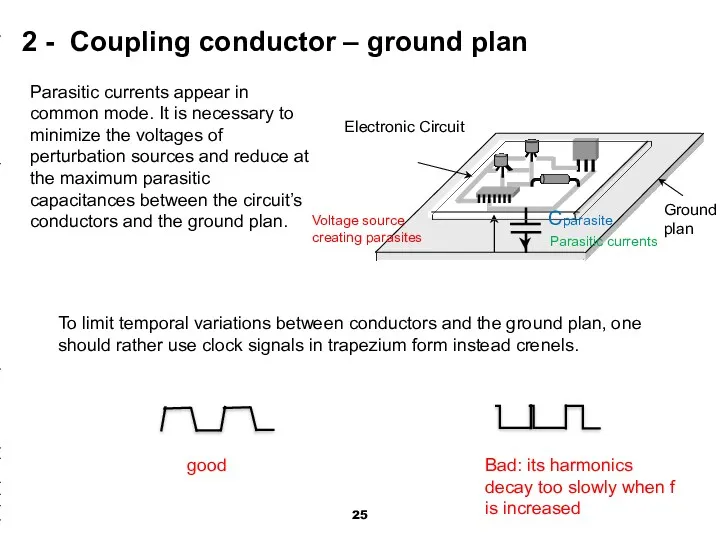 2 - Coupling conductor – ground plan Electronic Circuit Ground