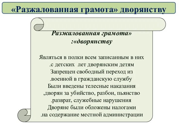 «Разжалованная грамота дворянству»: Являться в полки всем записанным в них