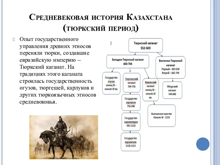 Средневековая история Казахстана (тюркский период) Опыт государственного управления древних этносов