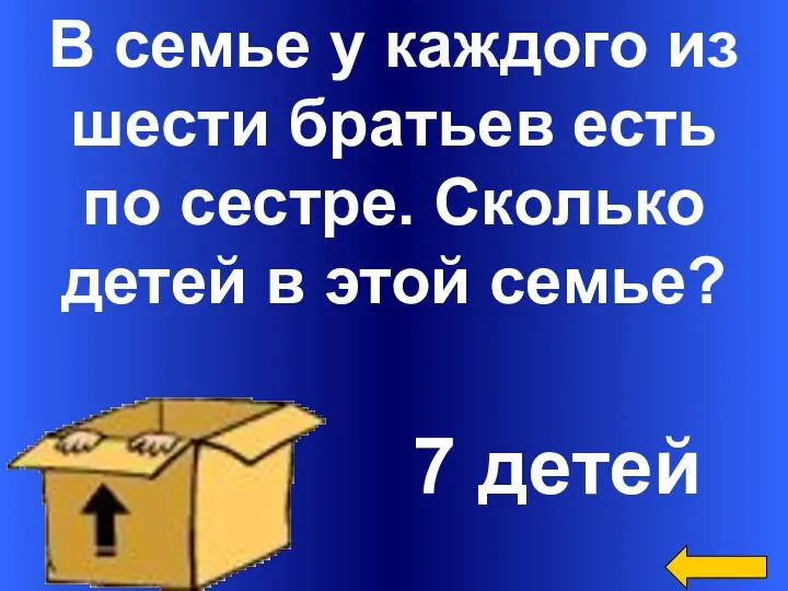 В семье у каждого из шести братьев есть по сестре.