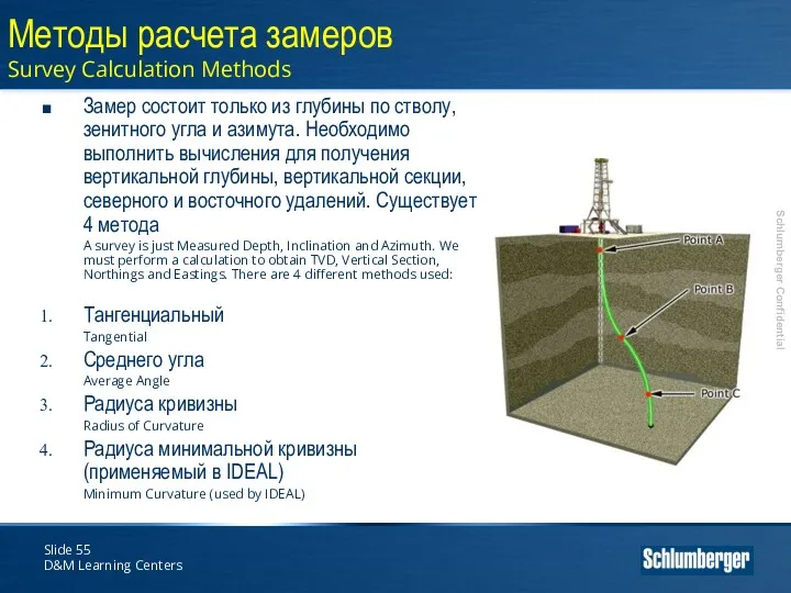 Slide D&M Learning Centers Методы расчета замеров Survey Calculation Methods