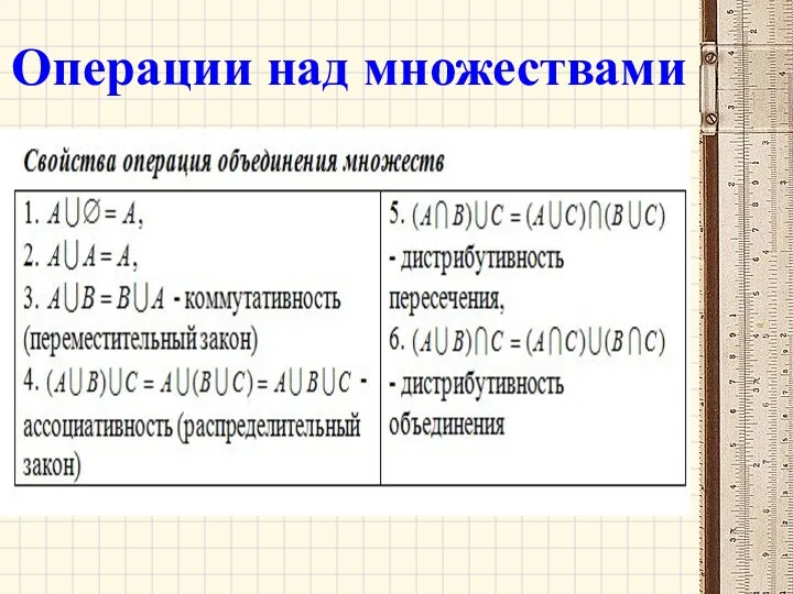 Операции над множествами