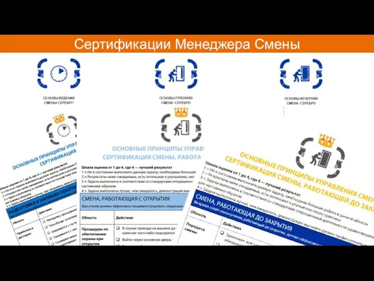 Сертификации Менеджера Смены