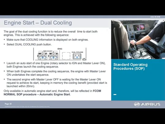 Standard Operating Procedures (SOP) Engine Start – Dual Cooling Page June 28 2016