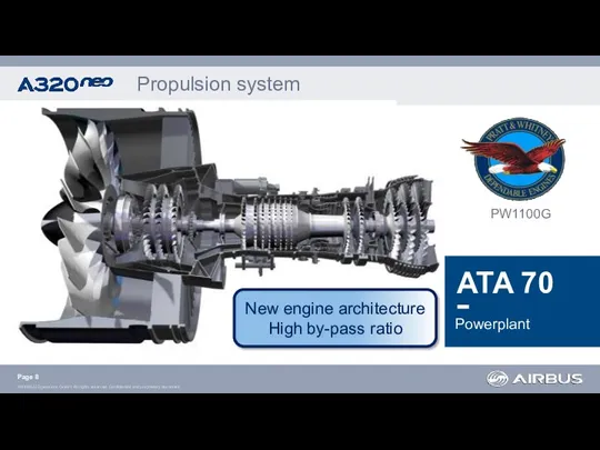 Propulsion system Powerplant New engine architecture High by-pass ratio Page