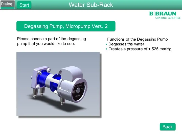 Degassing Pump, Micropump Vers. 2 Please choose a part of the degassing pump
