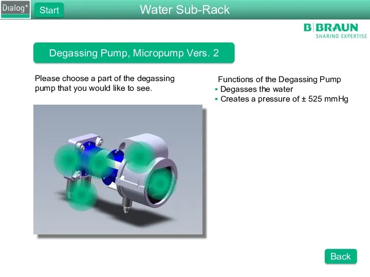 Degassing Pump, Micropump Vers. 2 Please choose a part of the degassing pump
