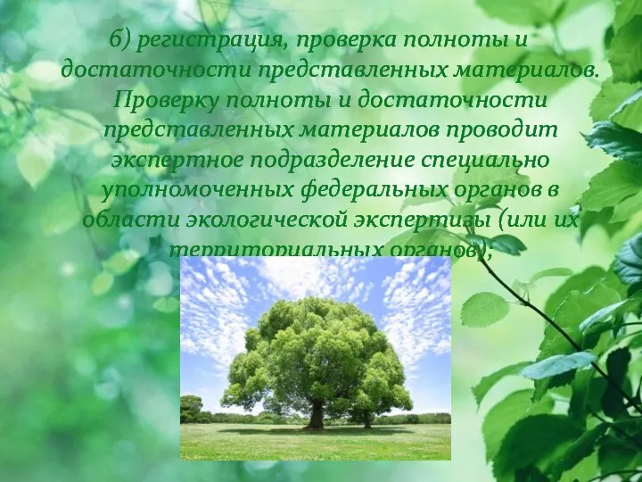 б) регистрация, проверка полноты и достаточности представленных материалов. Проверку полноты