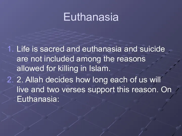 Euthanasia Life is sacred and euthanasia and suicide are not