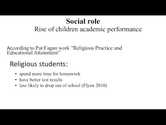 Social role Rise of children academic performance According to Pat