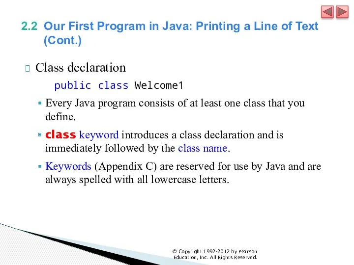 2.2 Our First Program in Java: Printing a Line of