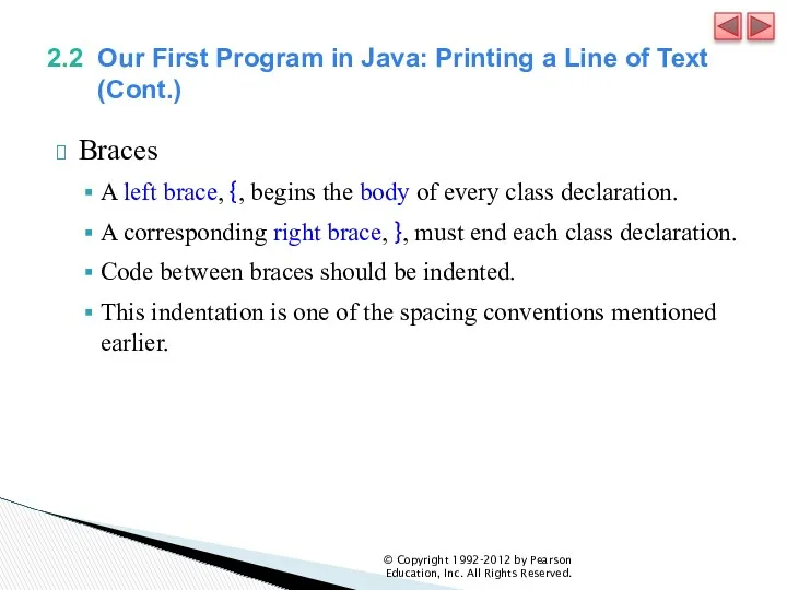 2.2 Our First Program in Java: Printing a Line of