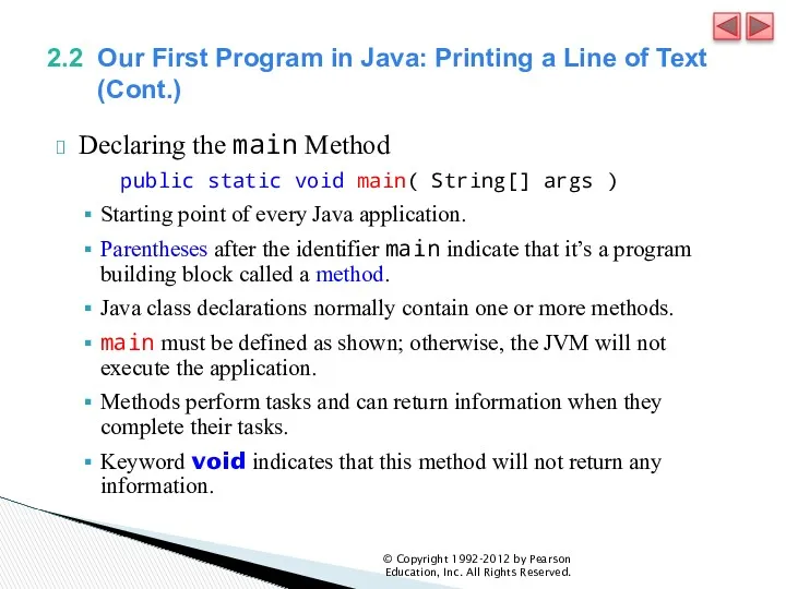 2.2 Our First Program in Java: Printing a Line of