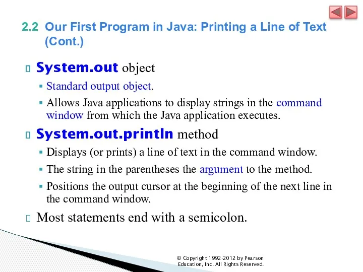 2.2 Our First Program in Java: Printing a Line of