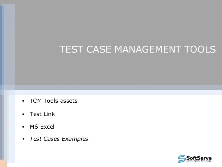 TEST CASE MANAGEMENT TOOLS TCM Tools assets Test Link MS Excel Test Cases Examples