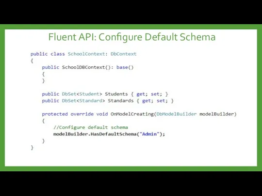 Fluent API: Configure Default Schema