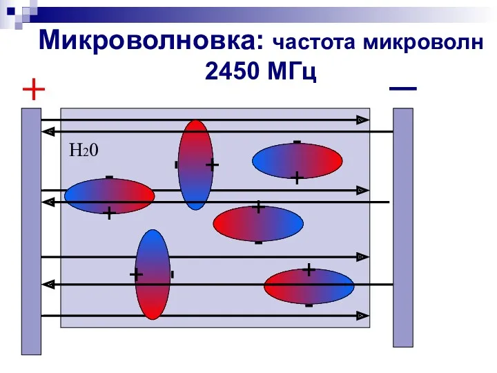 Микроволновка: частота микроволн 2450 МГц + - + - +