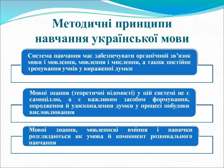 Методичні принципи навчання української мови