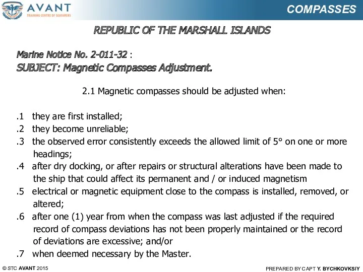 REPUBLIC OF THE MARSHALL ISLANDS Marine Notice No. 2-011-32 :