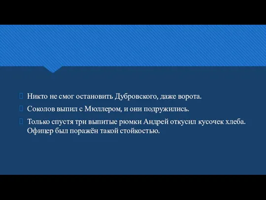 Никто не смог остановить Дубровского, даже ворота. Соколов выпил с