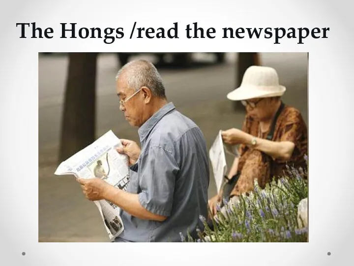 The Hongs /read the newspaper