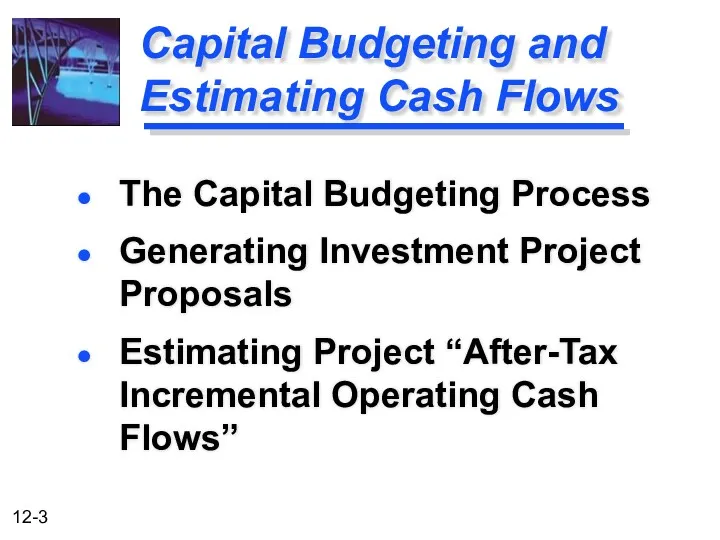 Capital Budgeting and Estimating Cash Flows The Capital Budgeting Process