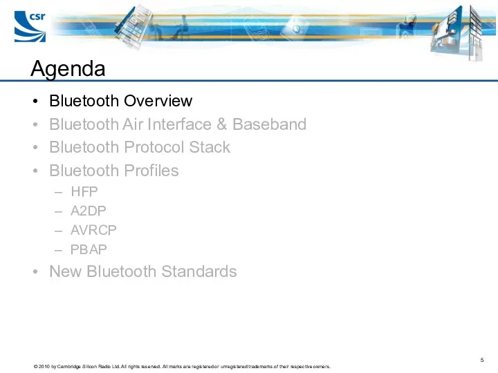Bluetooth Overview Bluetooth Air Interface & Baseband Bluetooth Protocol Stack
