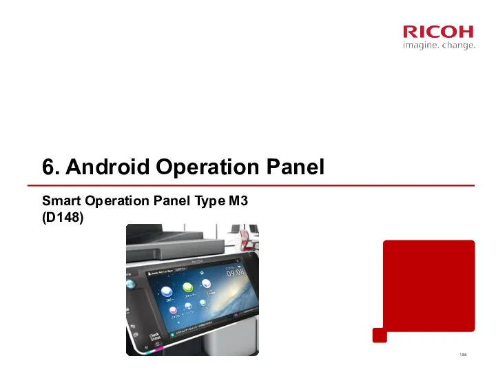 6. Android Operation Panel Smart Operation Panel Type M3 (D148)