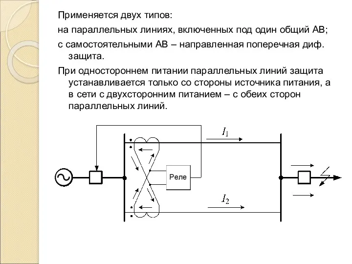 Применяется двух типов: на параллельных линиях, включенных под один общий