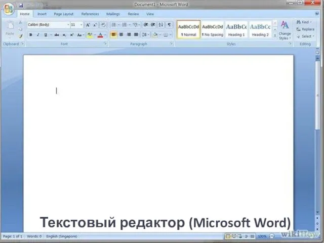 Текстовый редактор (Microsoft Word)