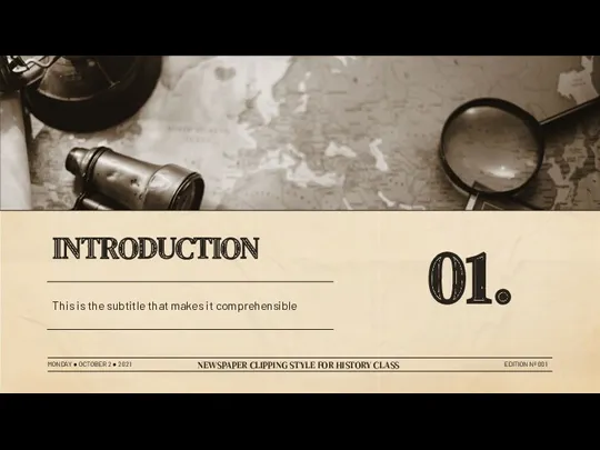 INTRODUCTION 01. This is the subtitle that makes it comprehensible