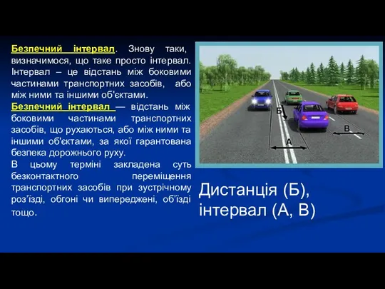 Безпечний інтервал. Знову таки, визначимося, що таке просто інтервал. Інтервал