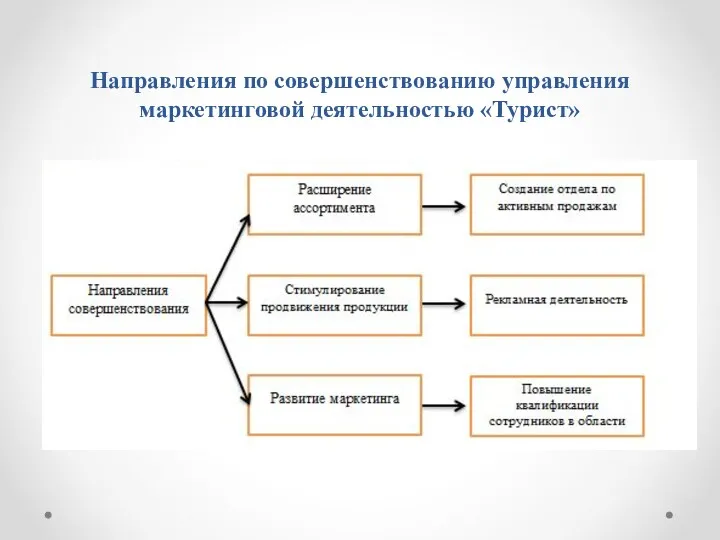 Направления по совершенствованию управления маркетинговой деятельностью «Турист»