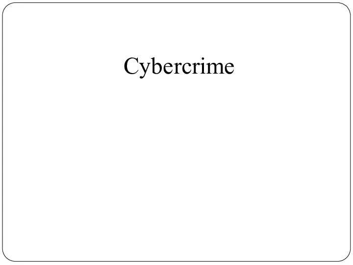 Cybercrime