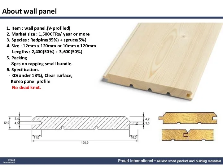 Praud International – All kind wood product and building materials. About wall panel