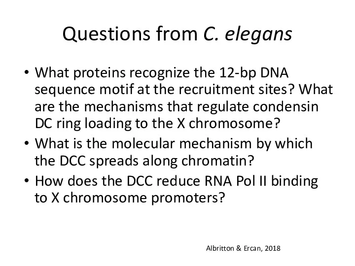 Questions from C. elegans What proteins recognize the 12-bp DNA