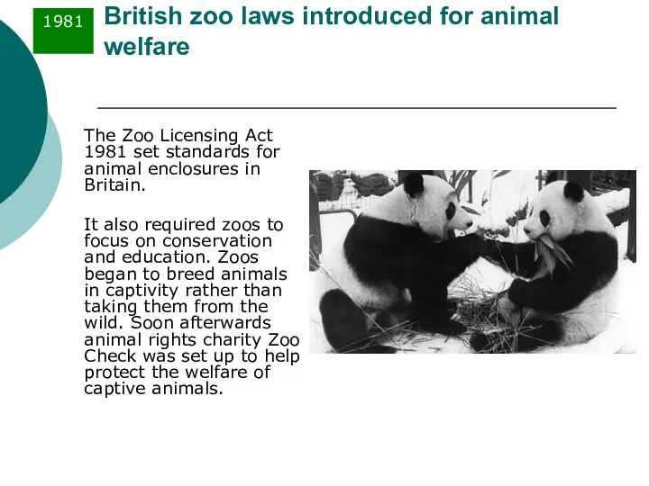British zoo laws introduced for animal welfare The Zoo Licensing