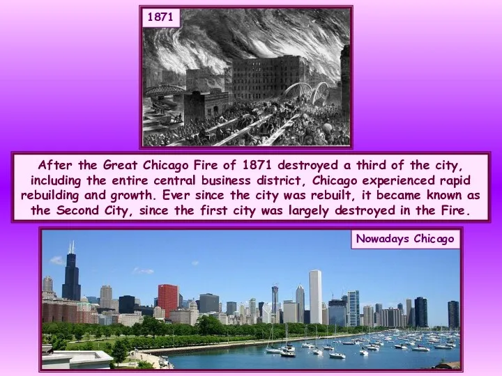 After the Great Chicago Fire of 1871 destroyed a third