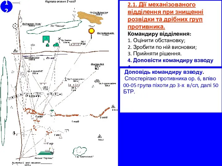 6 2.1. Дії механізованого відділення при знищенні розвідки та дрібних