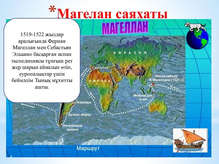 Магелан саяхаты 1519-1522 жылдар аралығында Фернан Магеллан мен Себастьян Элькано басқарған испан экспедициясы